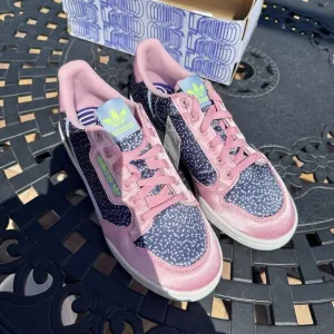 Adidas Continental 80 True Pink Glow Blue Women's Athletic Shoes EE5060 Size 8