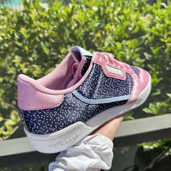 Adidas Continental 80 True Pink Glow Blue Women's Athletic Shoes EE5060 Size 8