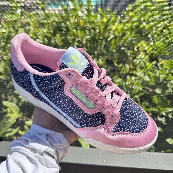Adidas Continental 80 True Pink Glow Blue Women's Athletic Shoes EE5060 Size 8