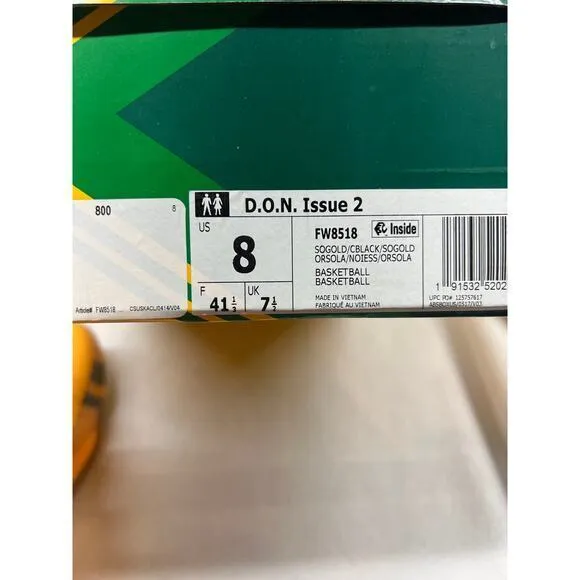 Adidas Crayola‎ x D.O.N. Issue #2 Solar Gold Basketball Sneakers Shoes Size 8
