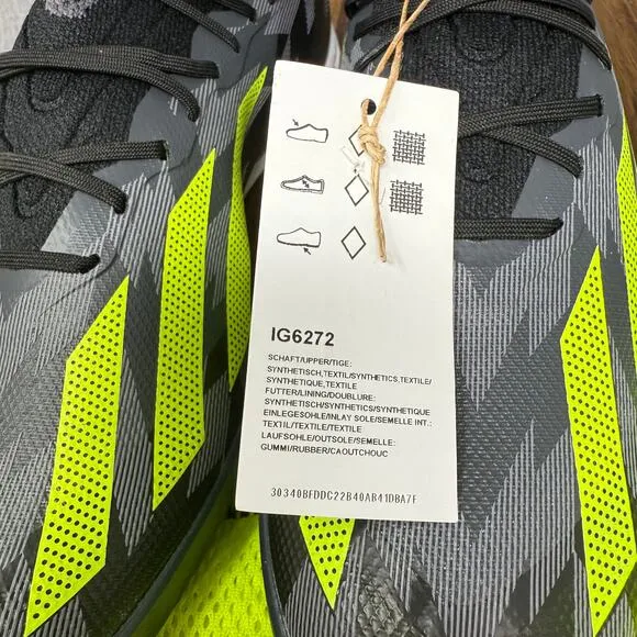 adidas Crazyfast Injection.1 Men's 7.5 Indoor Soccer Shoes Black Yellow