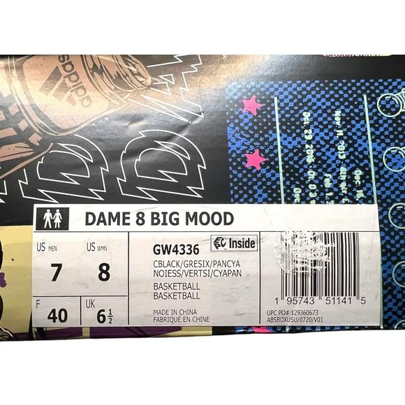 Adidas Dame 8 Big Mood Customizable Basketball Shoes Mens 7 Womens 8