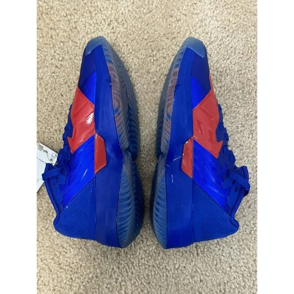 Adidas D.O.N. Issue 4 J Spiderpunk  Blue Red Basketball Shoes HR1628 Kids Size 6