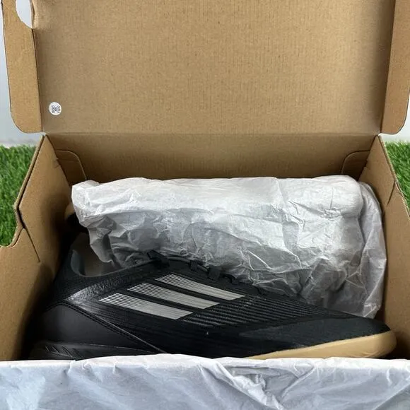 Adidas F50 League IN Men Size 10.5 Black Gum Indoor Soccer Shoes IF1332 NEW