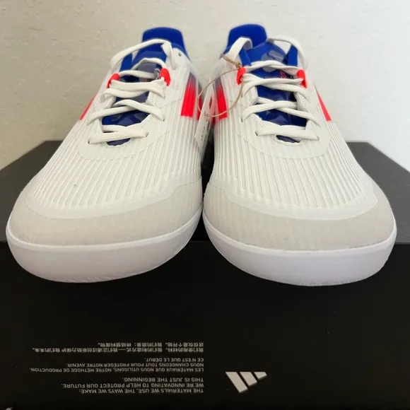 Adidas F50 League Indoor Soccer Shoes White Blue Red