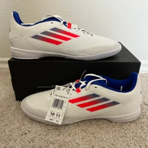 Adidas F50 League Indoor Soccer Shoes White Blue Red