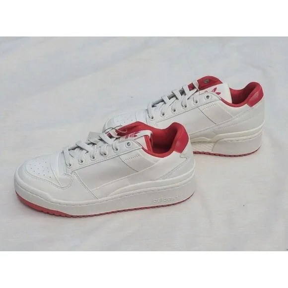 Adidas Forum Bold J Shoes Cloud White Red Unisex Youth Size 6 NEW