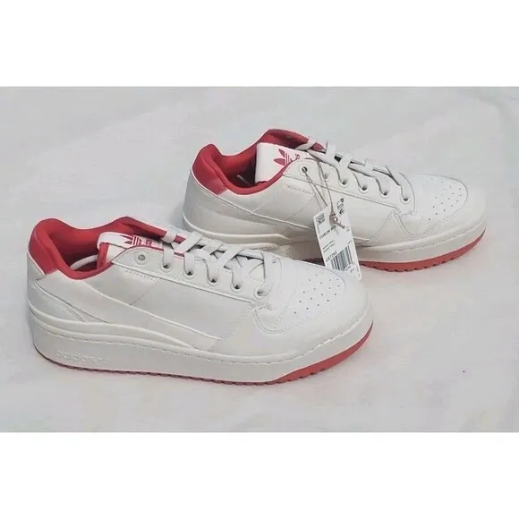 Adidas Forum Bold J Shoes Cloud White Red Unisex Youth Size 6 NEW