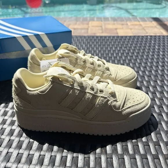Adidas Forum Bold Stripes Cream Women's Athletic Shoes ID3154