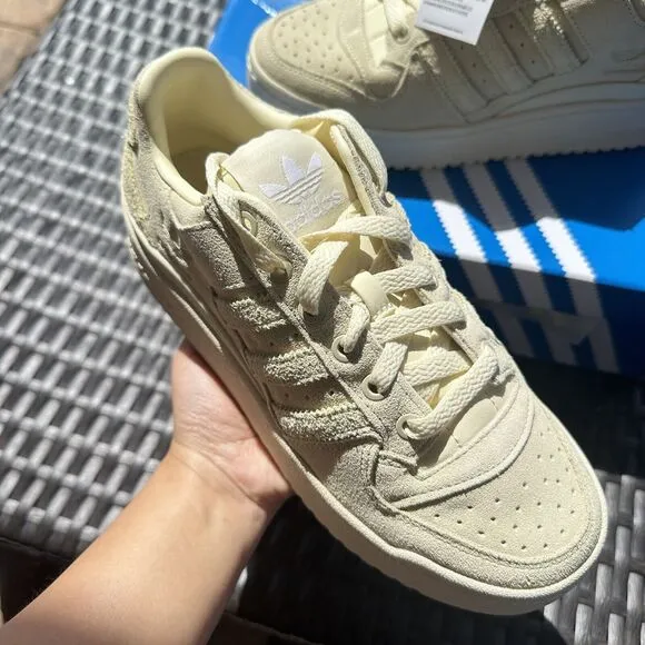 Adidas Forum Bold Stripes Cream Women's Athletic Shoes ID3154