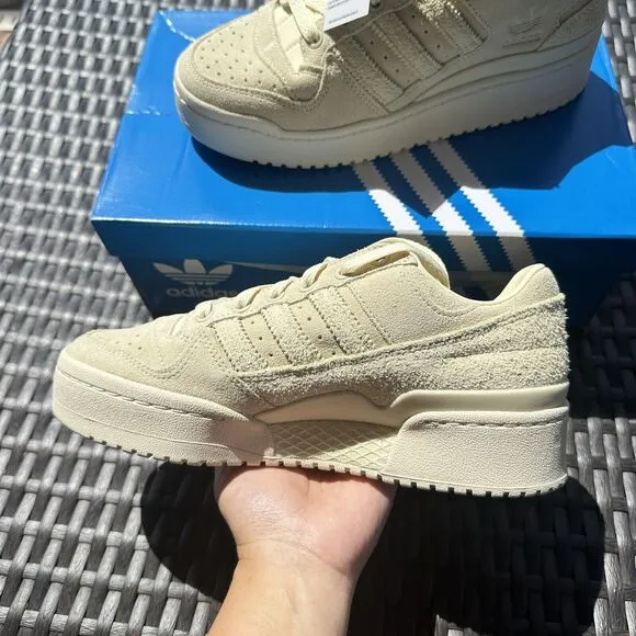 Adidas Forum Bold Stripes Cream Women's Athletic Shoes ID3154