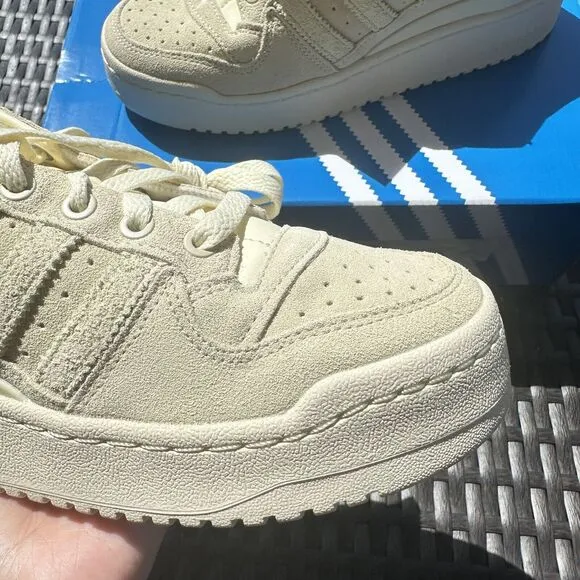 Adidas Forum Bold Stripes Cream Women's Athletic Shoes ID3154
