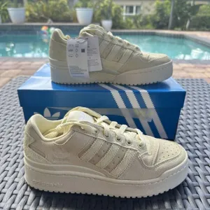 Adidas Forum Bold Stripes Cream Women's Athletic Shoes ID3154