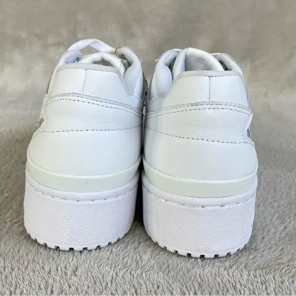 Adidas Forum Bold Stripes Womens Platform Sneakers Shoes 7.5 White Leather NEW