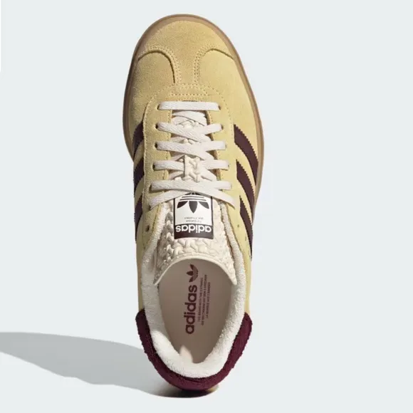 adidas Gazelle Bold Almost Yellow / Maroon
