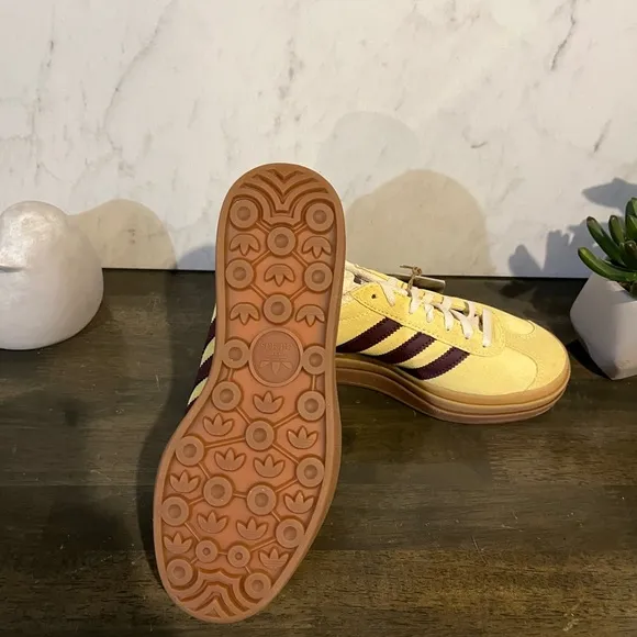 adidas Gazelle Bold Almost Yellow / Maroon
