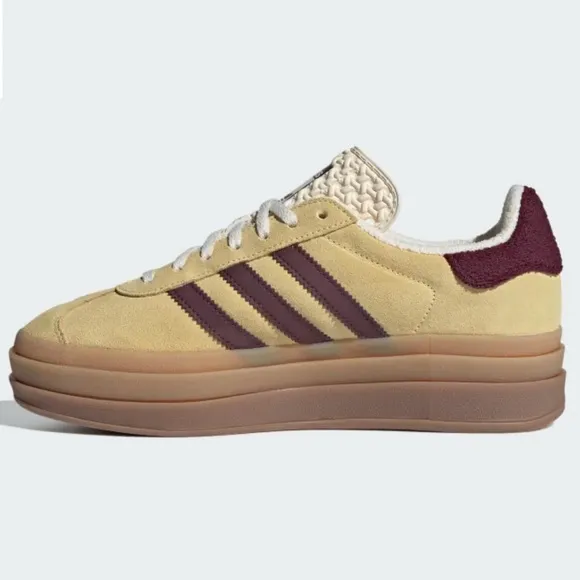 adidas Gazelle Bold Almost Yellow / Maroon