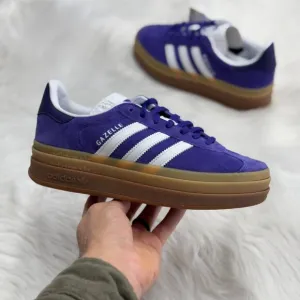 Adidas Gazelle Bold Low Womens Sportswear Shoes Purple IE0419 NEW Multi Sz