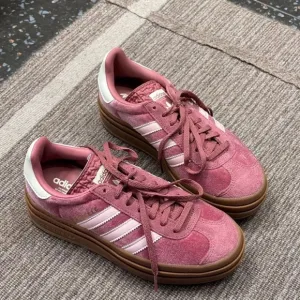 Adidas Gazelle Bold Pink Velvet Shoes