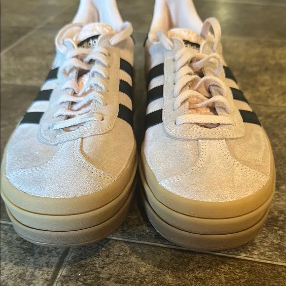 Adidas Gazelle Bold Women's Shoes - Cream and Black