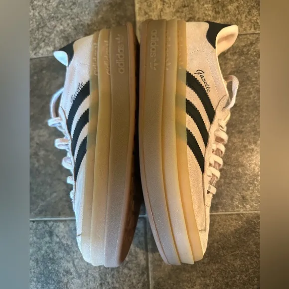 Adidas Gazelle Bold Women's Shoes - Cream and Black