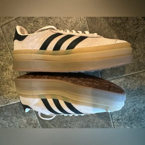 Adidas Gazelle Bold Women's Shoes - Cream and Black