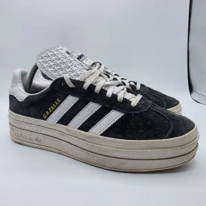Adidas Gazelle Bold Womens Size 9.5 Black White Platform Sneakers Shoes HQ6912