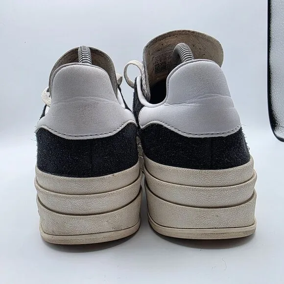 Adidas Gazelle Bold Womens Size 9.5 Black White Platform Sneakers Shoes HQ6912