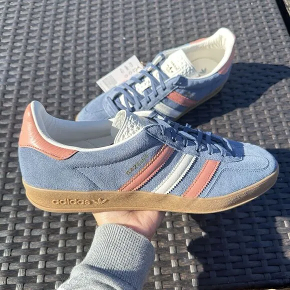 Adidas Gazelle Indoor Blue Blink Wonder Clay Men's Athletic Shoes IG1640 Size 11