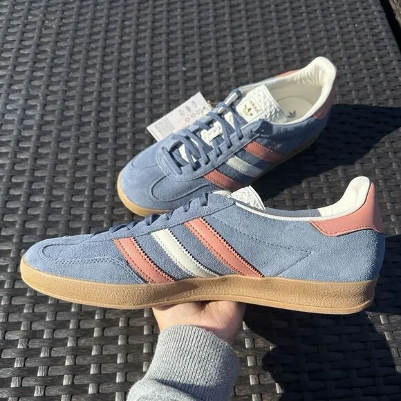 Adidas Gazelle Indoor Blue Blink Wonder Clay Men's Athletic Shoes IG1640 Size 11