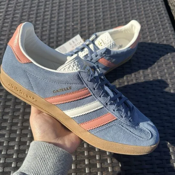 Adidas Gazelle Indoor Blue Blink Wonder Clay Men's Athletic Shoes IG1640 Size 11