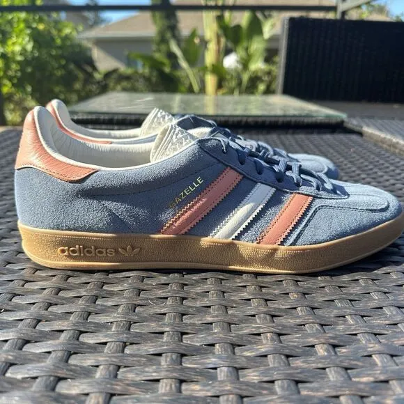 Adidas Gazelle Indoor Blue Blink Wonder Clay Men's Athletic Shoes IG1640 Size 11