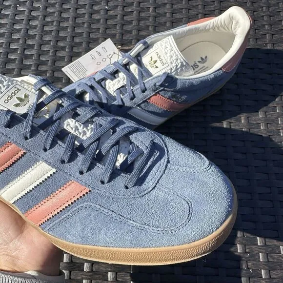 Adidas Gazelle Indoor Blue Blink Wonder Clay Men's Athletic Shoes IG1640 Size 11