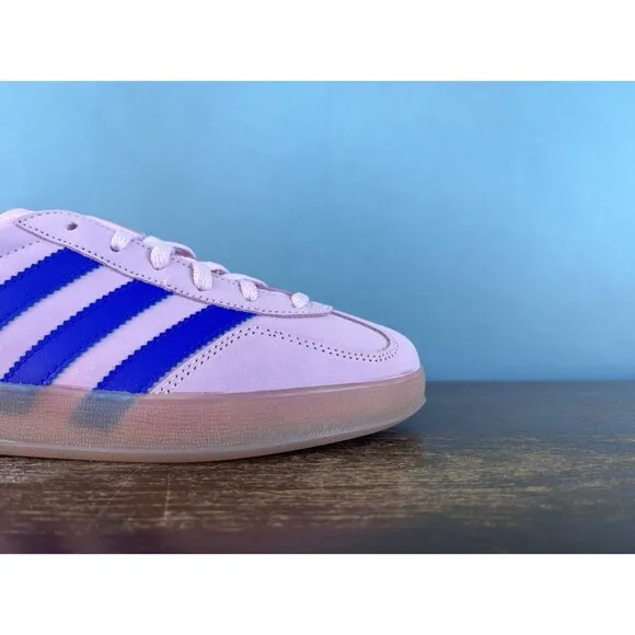 Adidas Gazelle Indoor Clear Pink/Lucid Blue Women's Size 7.5 JI1371