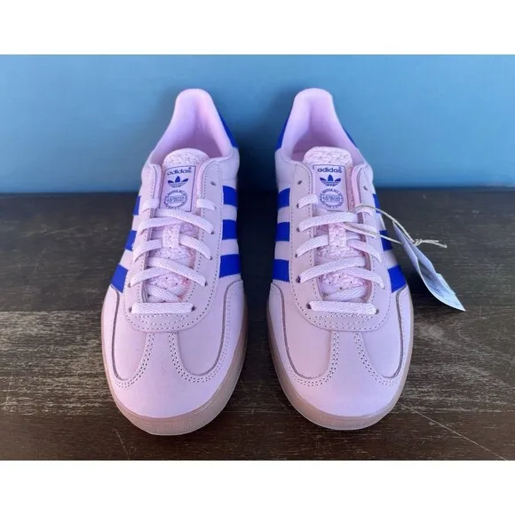 Adidas Gazelle Indoor Clear Pink/Lucid Blue Women's Size 7.5 JI1371