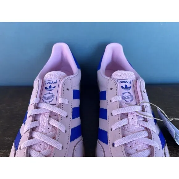 Adidas Gazelle Indoor Clear Pink/Lucid Blue Women's Size 8 JI1371