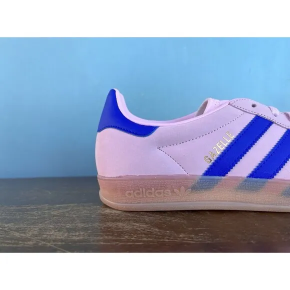 Adidas Gazelle Indoor Clear Pink/Lucid Blue Women's Size 8 JI1371