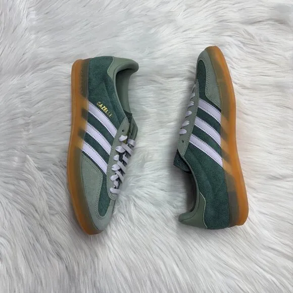 Adidas Gazelle Indoor Low Mens Sportswear Shoes Green JI0323 NEW Multi Sz