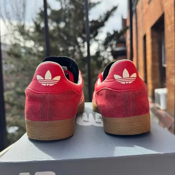 Adidas Gazelle Sneaker Shoes in Suede Red White Gum