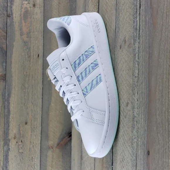 adidas Grand Court Women's Shoes Sneakers White Halo Mint