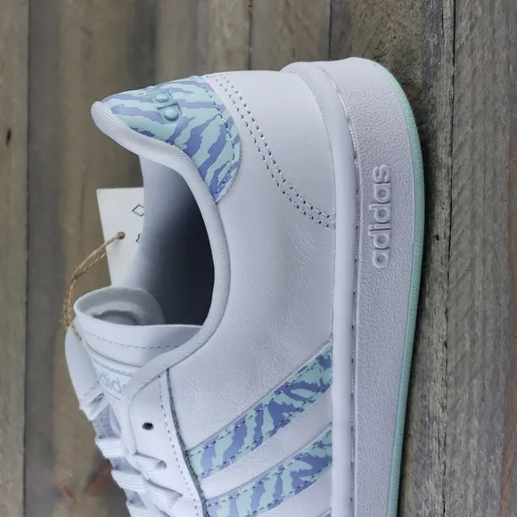 adidas Grand Court Women's Shoes Sneakers White Halo Mint