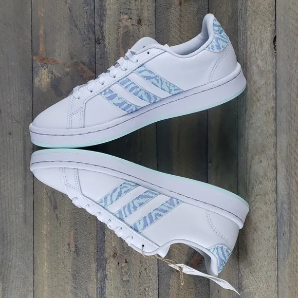 adidas Grand Court Women's Shoes Sneakers White Halo Mint