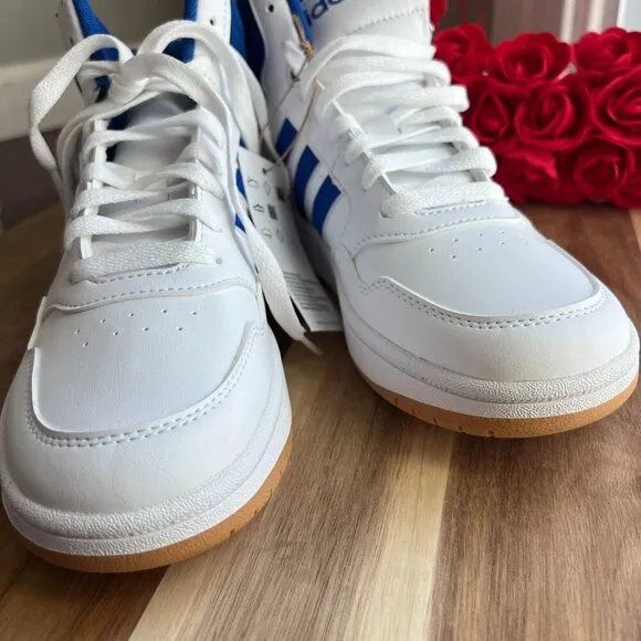Adidas Hoops Mid 3.0 Kids' Lifestyle Basketball Shoes  Boy's Size 5 White