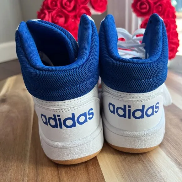 Adidas Hoops Mid 3.0 Kids' Lifestyle Basketball Shoes  Boy's Size 5 White