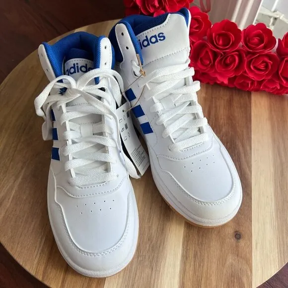 Adidas Hoops Mid 3.0 Kids' Lifestyle Basketball Shoes  Boy's Size 5 White