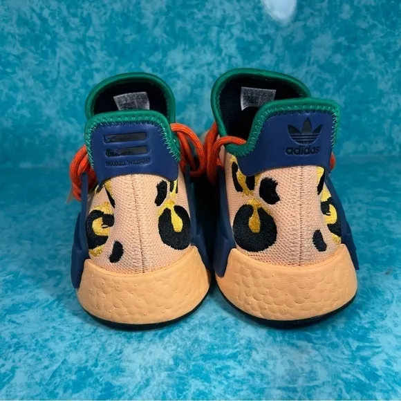 Adidas HU NMD  Pharrell Yellow Animal Print Men's Low Top  Cushioned Shoes Size
