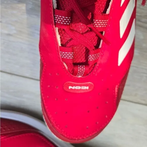 Adidas Icon baseball softball turf shoe red white sneaker size men's 8.5