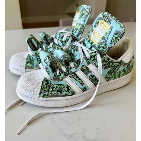 Adidas JS Money Superstar HP6596 Men’s Size 10 Used Jeremy Scott Limited Edition
