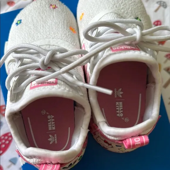 Adidas Kids' Hello Kitty NMD_R1 EL I Shoes - White and Pink