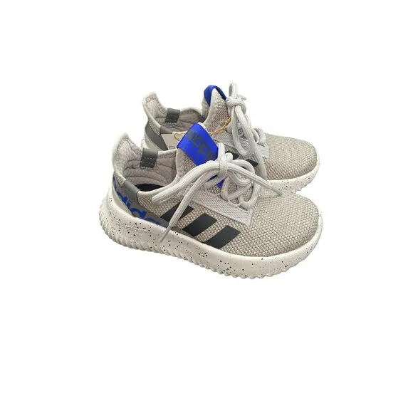 Adidas Kids Kaptir 2.0‎ Running Shoes Sz 11.5K Grey &amp; Blue Mesh Upper